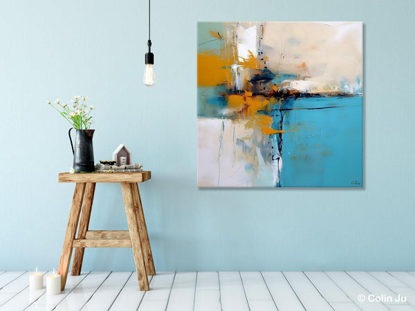 Large Abstract Art for Bedroom, Modern Canvas Paintings, Original Abstract Wall Art, Geometric Modern Acrylic Art, Contemporary Canvas Art-Grace Painting Crafts