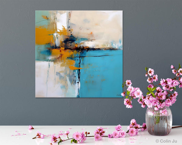 Large Abstract Art for Bedroom, Modern Canvas Paintings, Original Abstract Wall Art, Geometric Modern Acrylic Art, Contemporary Canvas Art-Grace Painting Crafts