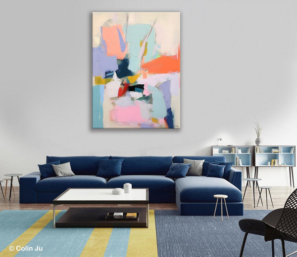 Original Artowrk, Abstract Wall Paintings, Hand Painted Canvas Art, Extra Large Paintings for Dining Room, Contemporary Wall Art Paintings-Grace Painting Crafts