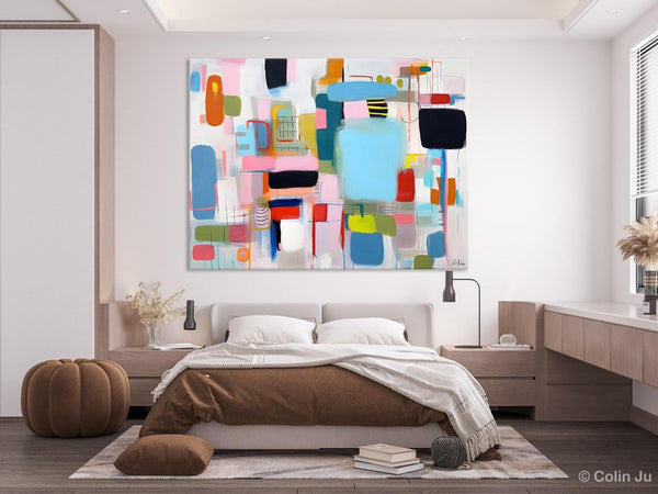 Original Abstract Art, Hand Painted Canvas Art, Modern Wall Art Ideas for Dining Room, Large Canvas Paintings, Contemporary Acrylic Painting-Grace Painting Crafts