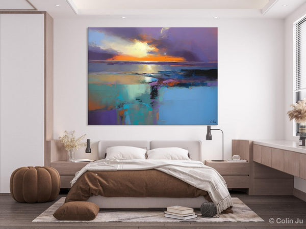Landscape Canvas Paintings for Living Room, Original Landscape Paintings, Extra Large Modern Wall Art Paintings, Acrylic Painting on Canvas-Grace Painting Crafts
