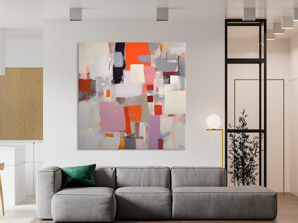 Modern Acrylic Artwork, Original Modern Paintings, Contemporary Canvas Art, Heavy Texture Canvas Art, Large Abstract Painting for Bedroom-Grace Painting Crafts