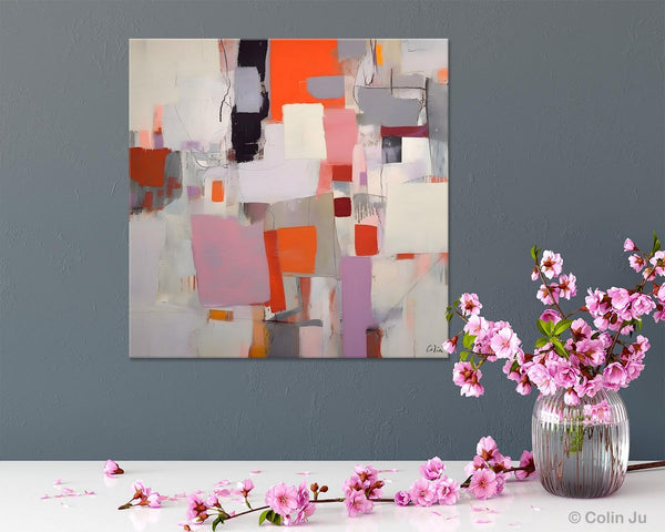 Modern Acrylic Artwork, Original Modern Paintings, Contemporary Canvas Art, Heavy Texture Canvas Art, Large Abstract Painting for Bedroom-Grace Painting Crafts