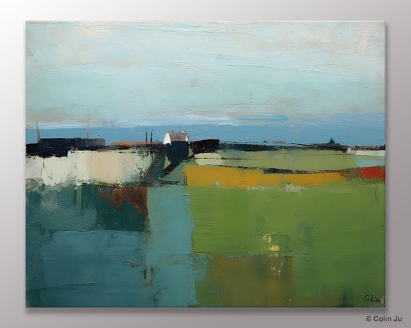 Abstract Landscape Painting for Living Room, Heavy Texture Painting, Hand Painted Canvas Art, Original Abstract Art, Acrylic Art on Canvas-Grace Painting Crafts