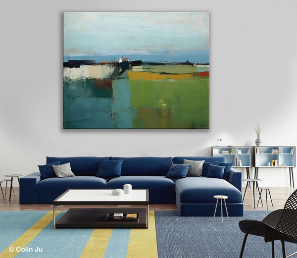 Abstract Landscape Painting for Living Room, Heavy Texture Painting, Hand Painted Canvas Art, Original Abstract Art, Acrylic Art on Canvas-Grace Painting Crafts