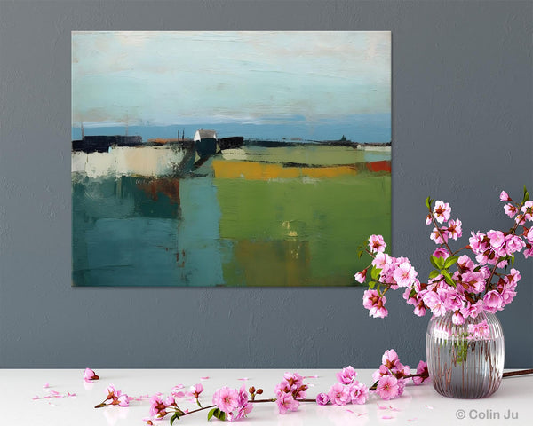 Abstract Landscape Painting for Living Room, Heavy Texture Painting, Hand Painted Canvas Art, Original Abstract Art, Acrylic Art on Canvas-Grace Painting Crafts