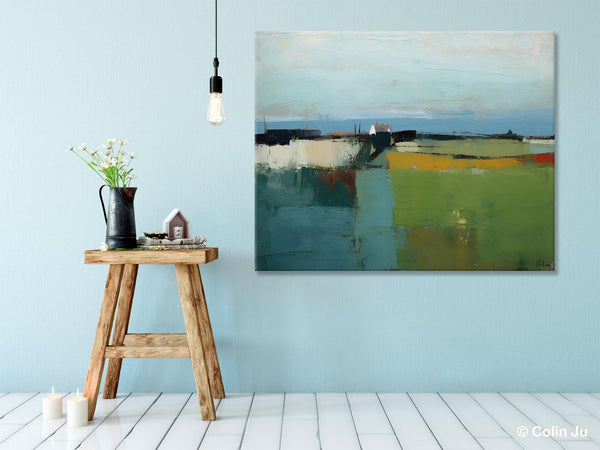 Abstract Landscape Painting for Living Room, Heavy Texture Painting, Hand Painted Canvas Art, Original Abstract Art, Acrylic Art on Canvas-Grace Painting Crafts