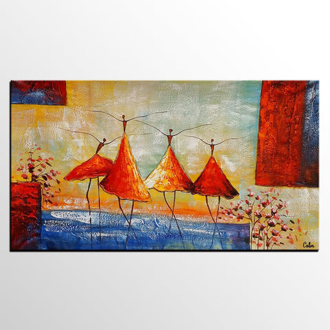 Simple Abstract Painting, Ballet Dancer Painting, Buy Wall Art Online, Modern Acrylic Painting, Bedroom Wall Art Painting-Grace Painting Crafts