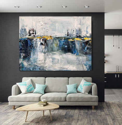 Living Room Wall Art Painting, Extra Large Acrylic Painting, Simple Modern Art, Palette Knife Paintings, Modern Contemporary Abstract Artwork-Grace Painting Crafts