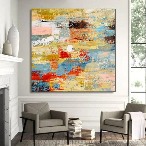 Hand Painted Canvas Art, Bedroom Wall Art Ideas, Modern Paintings for Dining Room, Simple Modern Art, Contemporary Modern Wall Art Paintings-Grace Painting Crafts