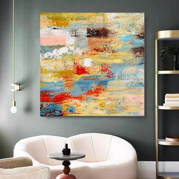 Hand Painted Canvas Art, Bedroom Wall Art Ideas, Modern Paintings for Dining Room, Simple Modern Art, Contemporary Modern Wall Art Paintings-Grace Painting Crafts
