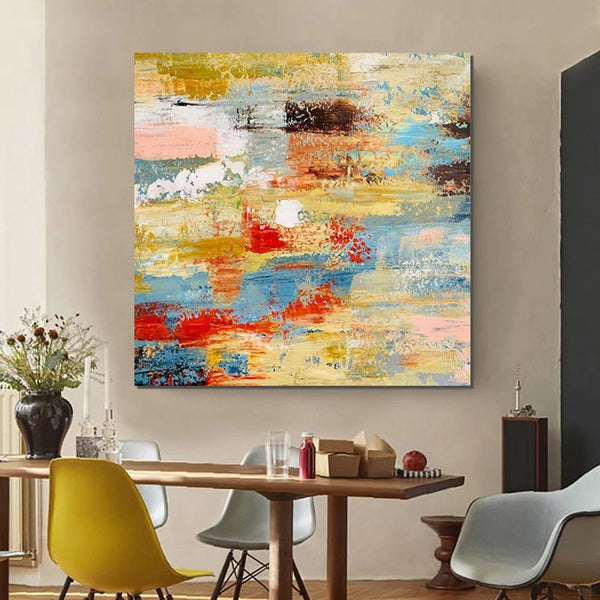 Hand Painted Canvas Art, Bedroom Wall Art Ideas, Modern Paintings for Dining Room, Simple Modern Art, Contemporary Modern Wall Art Paintings-Grace Painting Crafts
