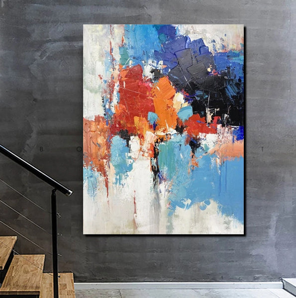 Modern Canvas Painting, Living Room Wall Art Ideas, Buy Abstract Art Online, Heavy Texture Art, Large Acrylic Painting on Canvas-Grace Painting Crafts