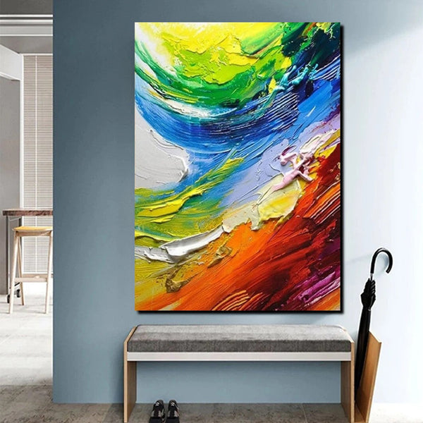 Contemporary Modern Art, Living Room Wall Art Ideas, Impasto Paintings, Buy Large Paintings Online, Palette Knife Paintings-Grace Painting Crafts