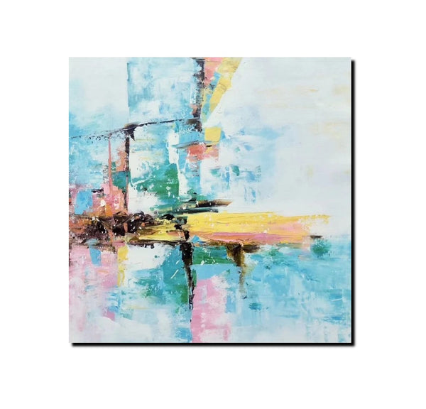Simple Abstract Paintings, Dining Room Modern Wall Art, Modern Contemporary Art, Large Painting on Canvas, Acrylic Canvas Painting-Grace Painting Crafts