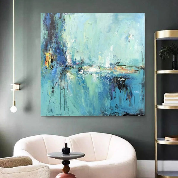 Modern Acrylic Canvas Painting, Heavy Texture Paintings, Palette Knife Paniting, Acrylic Painting on Canvas, Oversized Wall Art Painting for Sale-Grace Painting Crafts