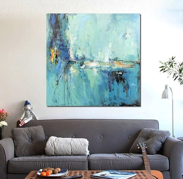 Modern Acrylic Canvas Painting, Heavy Texture Paintings, Palette Knife Paniting, Acrylic Painting on Canvas, Oversized Wall Art Painting for Sale-Grace Painting Crafts