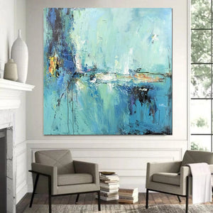 Modern Acrylic Canvas Painting, Heavy Texture Paintings, Palette Knife Paniting, Acrylic Painting on Canvas, Oversized Wall Art Painting for Sale-Grace Painting Crafts