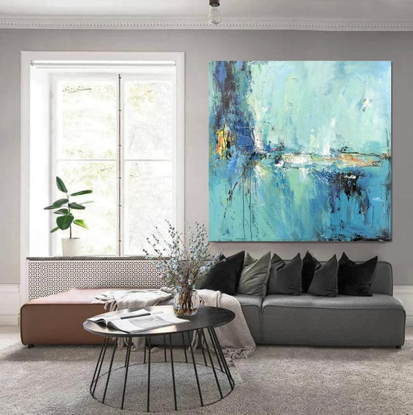 Modern Acrylic Canvas Painting, Heavy Texture Paintings, Palette Knife Paniting, Acrylic Painting on Canvas, Oversized Wall Art Painting for Sale-Grace Painting Crafts