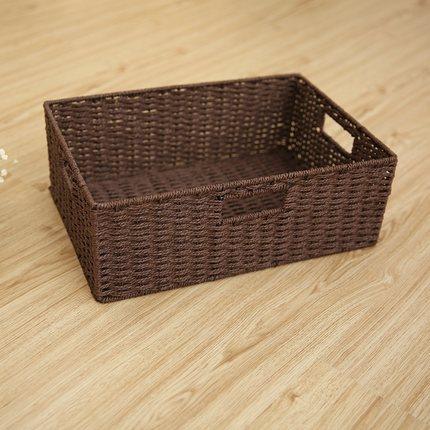 Woven Straw basket, Storage Basket, Rectangle Basket, Picnic Basket-Grace Painting Crafts