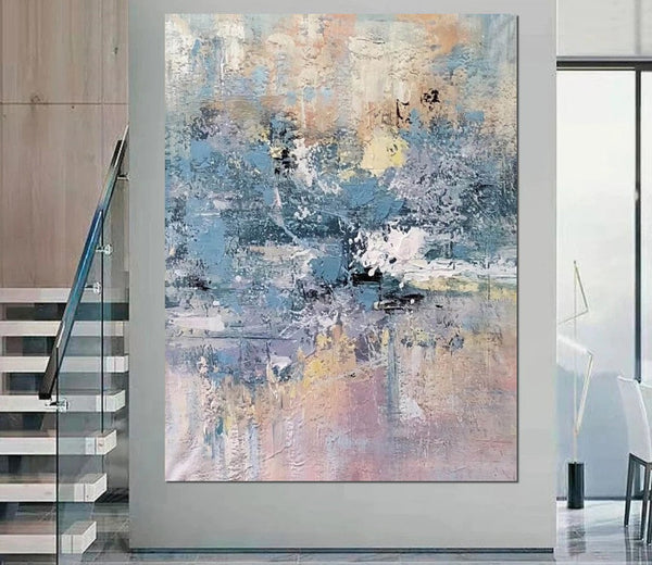 Simple Wall Art Ideas, Heavy Texture Painting, Bedroom Abstract Paintings, Modern Abstract Painting, Large Acrylic Canvas Paintings-Grace Painting Crafts
