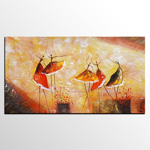 Modern Acrylic Painting, Ballet Dancer Painting, Bedroom Canvas Painting, Original Painting, Abtract Painting for Sale-Grace Painting Crafts