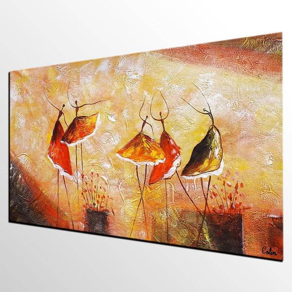 Modern Acrylic Painting, Ballet Dancer Painting, Bedroom Canvas Painting, Original Painting, Abtract Painting for Sale-Grace Painting Crafts
