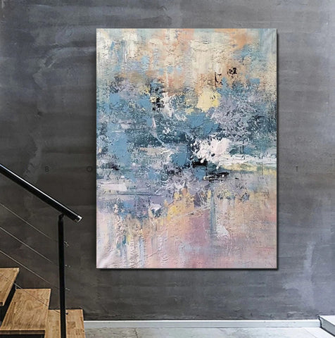 Simple Wall Art Ideas, Heavy Texture Painting, Bedroom Abstract Paintings, Modern Abstract Painting, Large Acrylic Canvas Paintings-Grace Painting Crafts