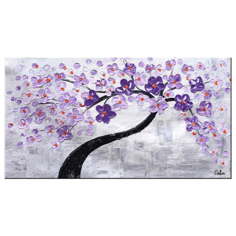 Heavy Texture Painting, Acrylic Painting Flower, Tree Painting, Painting on Sale, Dining Room Wall Art, Modern Artwork, Contemporary Art-Grace Painting Crafts