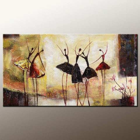 Abstract Art, Contemporary Wall Art, Modern Art, Ballet Dancer Painting, Art for Sale, 100% Hand Painted Art-Grace Painting Crafts