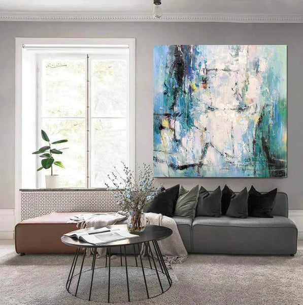Large Paintings for Living Room, Hand Painted Acrylic Painting, Bedroom Wall Painting, Modern Contemporary Art, Modern Paintings for Dining Room-Grace Painting Crafts
