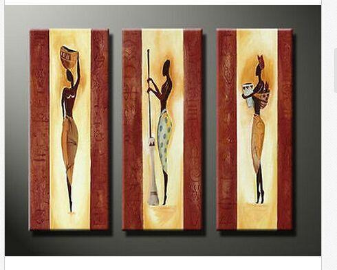 Living Room Abstract Painting, African Woman Painting, African Girl Art, Abstract Figure Art-Grace Painting Crafts