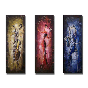 Cellist, Singer, Saxophone Player, Musical Instrument Player Painting, Bedroom Abstract Painting-Grace Painting Crafts