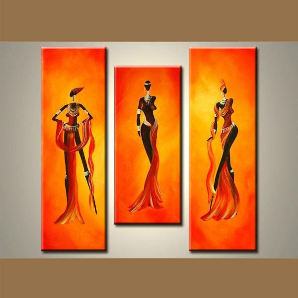 Dining Room Wall Art, African Woman Painting, African Girl Painting, Abstract Art Painting, Modern Art for Sale-Grace Painting Crafts