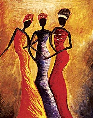 Canvas Painting, African Art, African Woman Painting, African Girl Painting, Modern Wall Art-Grace Painting Crafts
