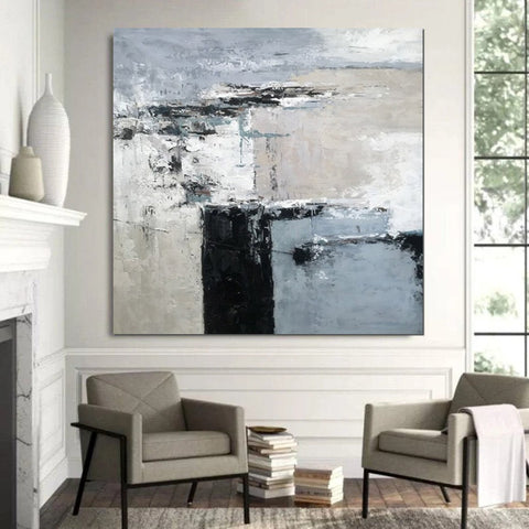Simple Acrylic Paintings, Modern Wall Art Paintings for Living Room, Dining Room Acrylic Paintings, Heavy Texture Canvas Art, Buy Art Online-Grace Painting Crafts