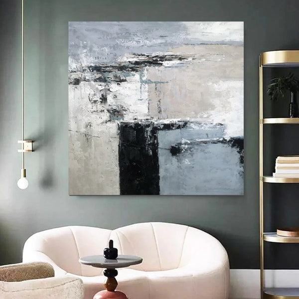 Simple Acrylic Paintings, Modern Wall Art Paintings for Living Room, Dining Room Acrylic Paintings, Heavy Texture Canvas Art, Buy Art Online-Grace Painting Crafts