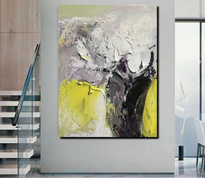 Living Room Abstract Paintings, Hand Painted Canvas Paintings, Heavy Texture Paintings, Palette Knife Painting, Modern Acrylic Painting-Grace Painting Crafts