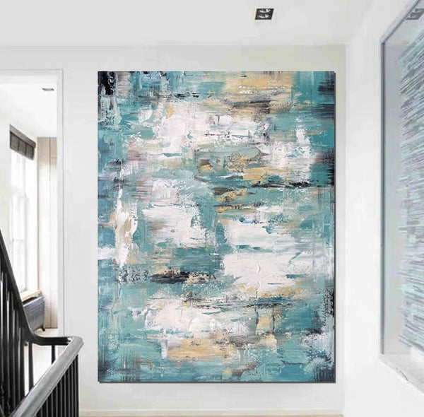 Modern Abstract Painting, Simple Wall Art Ideas for Dining Room, Heavy Texture Painting, Bedroom Abstract Paintings, Large Acrylic Canvas Paintings-Grace Painting Crafts