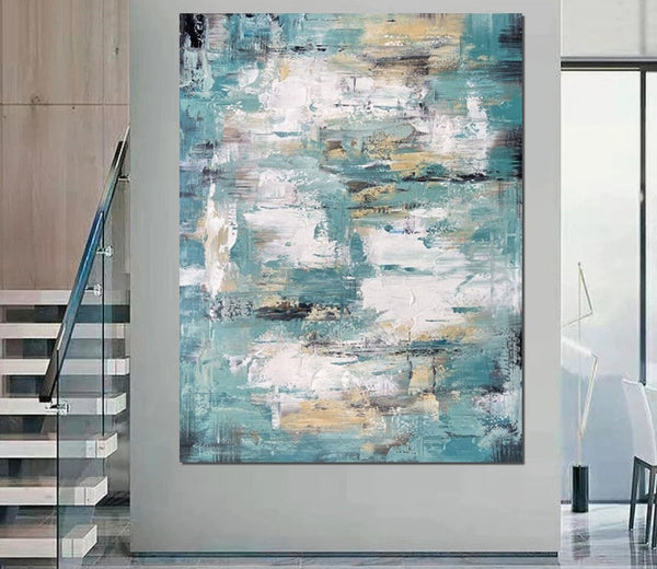 Modern Abstract Painting, Simple Wall Art Ideas for Dining Room, Heavy Texture Painting, Bedroom Abstract Paintings, Large Acrylic Canvas Paintings-Grace Painting Crafts