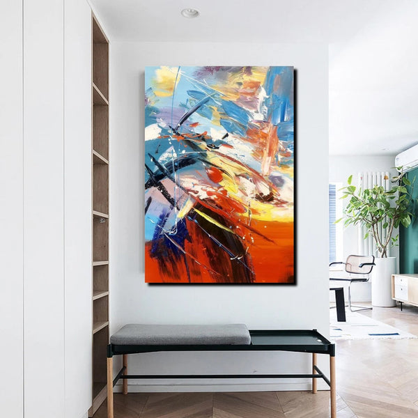 Living Room Modern Paintings, Acylic Canvas Paintings, Large Painting on Canvas, Modern Abstract Painting-Grace Painting Crafts