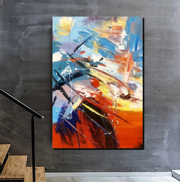 Living Room Modern Paintings, Acylic Canvas Paintings, Large Painting on Canvas, Modern Abstract Painting-Grace Painting Crafts