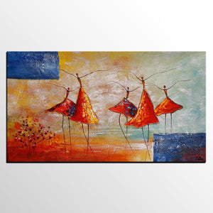Wall Art Painting, Ballet Dancer Painting, Acrylic Painting for Sale, Simple Abstract Painting, Bedroom Canvas Painting-Grace Painting Crafts