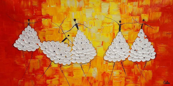 Simple Modern Art, Living Room Canvas Painting, Ballet Dancer Painting, Acrylic Painting on Canvas, Abstract Painting for Sale-Grace Painting Crafts