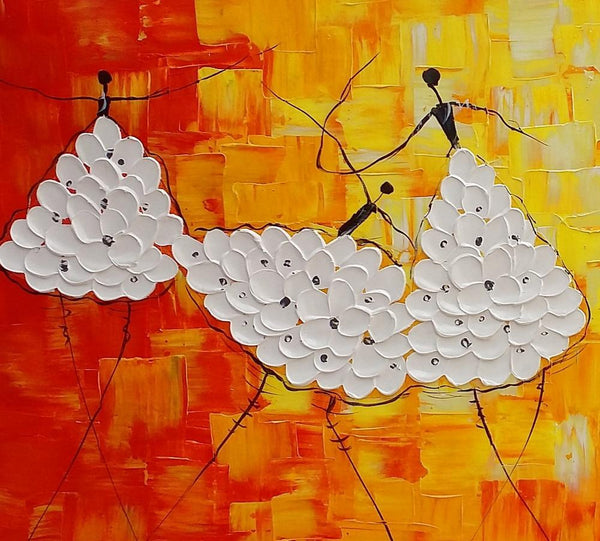 Simple Modern Art, Living Room Canvas Painting, Ballet Dancer Painting, Acrylic Painting on Canvas, Abstract Painting for Sale-Grace Painting Crafts