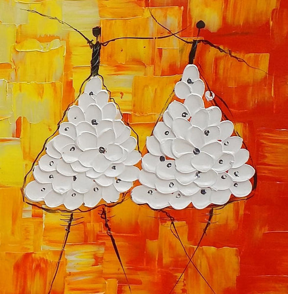 Simple Modern Art, Living Room Canvas Painting, Ballet Dancer Painting, Acrylic Painting on Canvas, Abstract Painting for Sale-Grace Painting Crafts