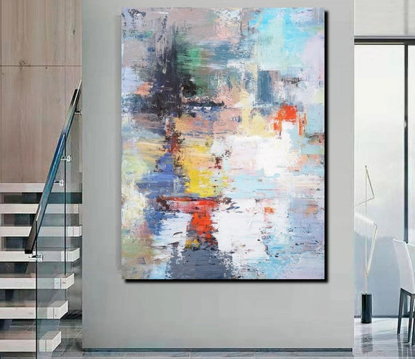 Modern Paintings Behind Sofa, Acrylic Paintings on Canvas, Large Painting for Sale, Contemporary Canvas Wall Art, Buy Paintings Online-Grace Painting Crafts