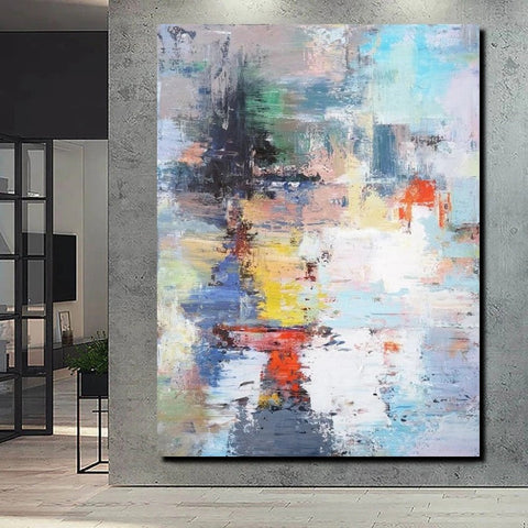 Modern Paintings Behind Sofa, Acrylic Paintings on Canvas, Large Painting for Sale, Contemporary Canvas Wall Art, Buy Paintings Online-Grace Painting Crafts