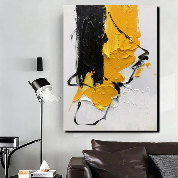 Acrylic Paintings Behind Sofa, Abstract Paintings for Bedroom, Palette Knife Canvas Art, Contemporary Canvas Wall Art, Buy Paintings Online-Grace Painting Crafts