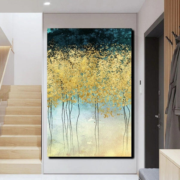 Simple Modern Art, Bedroom Wall Art Ideas, Tree Paintings, Buy Wall Art Online, Simple Abstract Art, Large Acrylic Painting on Canvas-Grace Painting Crafts